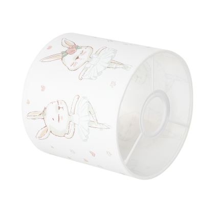 BRILAGI - BOBO Universal E27 Lampshade, 15 cm Diameter, White with Bunny Print