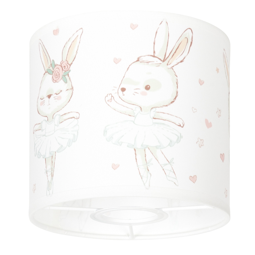 BRILAGI - BOBO Universal E27 Lampshade, 15 cm Diameter, White with Bunny Print