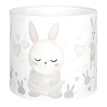 BRILAGI - BOBO Universal E27 Lampshade, 15 cm diameter, White with Cute Bunnies