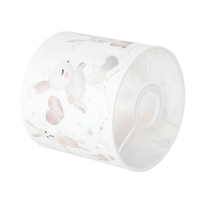 BRILAGI - BOBO Universal E27 Lampshade, 15 cm diameter, White with Cute Bunnies