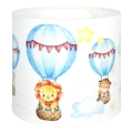 BRILAGI - BOBO Universal Lampshade E27, 15 cm diameter, White with Animal Motif