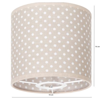 BRILAGI - BOBO Universal Lampshade E27 Ø 15 cm, Beige with Polka Dots