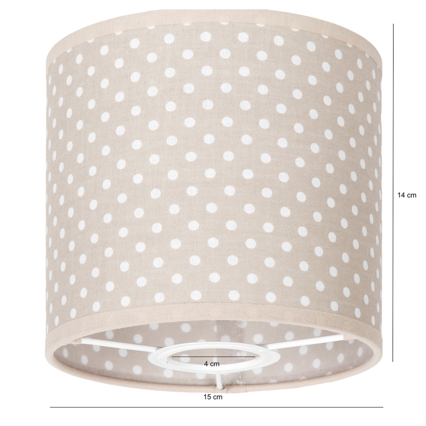 BRILAGI - BOBO Universal Lampshade E27 Ø 15 cm, Beige with Polka Dots