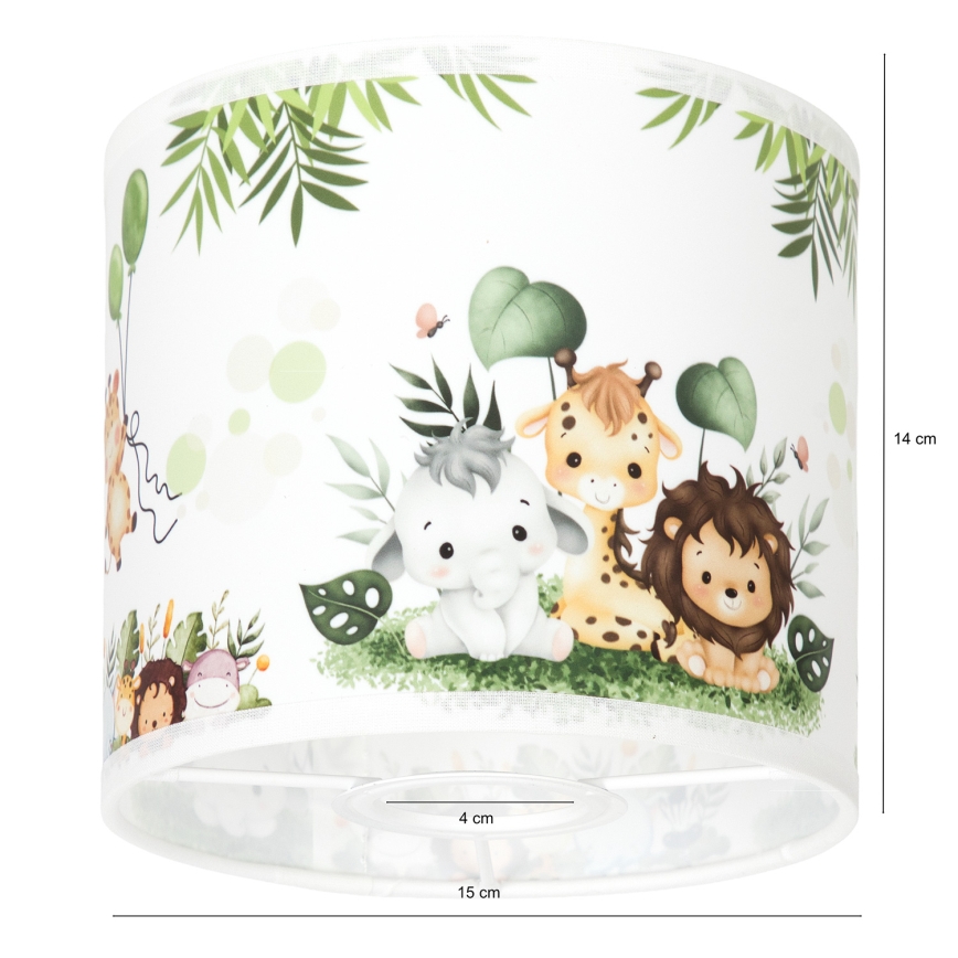 BRILAGI - BOBO Universal Lampshade E27 Ø 15 cm White/Green/Jungle
