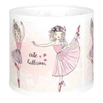 BRILAGI - BOBO Universal Lampshade E27 Ø 15 cm White/Pink/Ballet Slippers