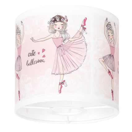 BRILAGI - BOBO Universal Lampshade E27 Ø 15 cm White/Pink/Ballet Slippers
