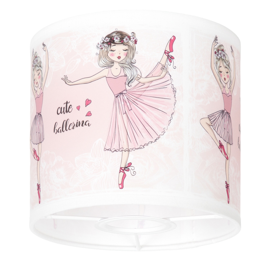 BRILAGI - BOBO Universal Lampshade E27 Ø 15 cm White/Pink/Ballet Slippers