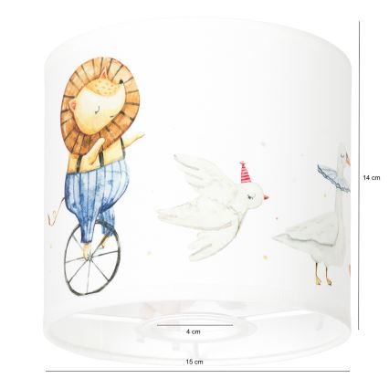 BRILAGI - BOBO Universal Lampshade E27, Ø 15 cm, White with Animal Motif