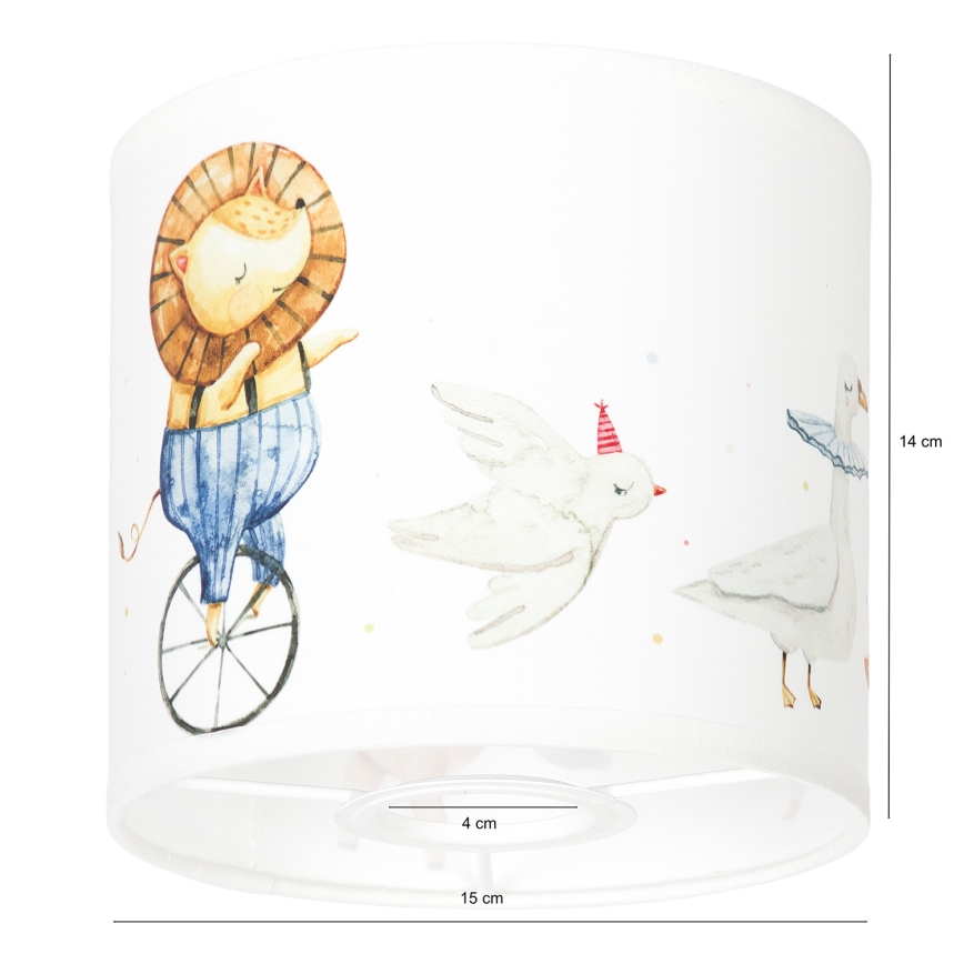 BRILAGI - BOBO Universal Lampshade E27, Ø 15 cm, White with Animal Motif
