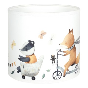 BRILAGI - BOBO Universal Lampshade E27, Ø 15 cm, White with Animal Motifs