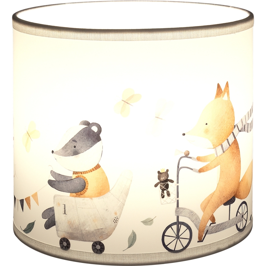 BRILAGI - BOBO Universal Lampshade E27, Ø 15 cm, White with Animal Motifs
