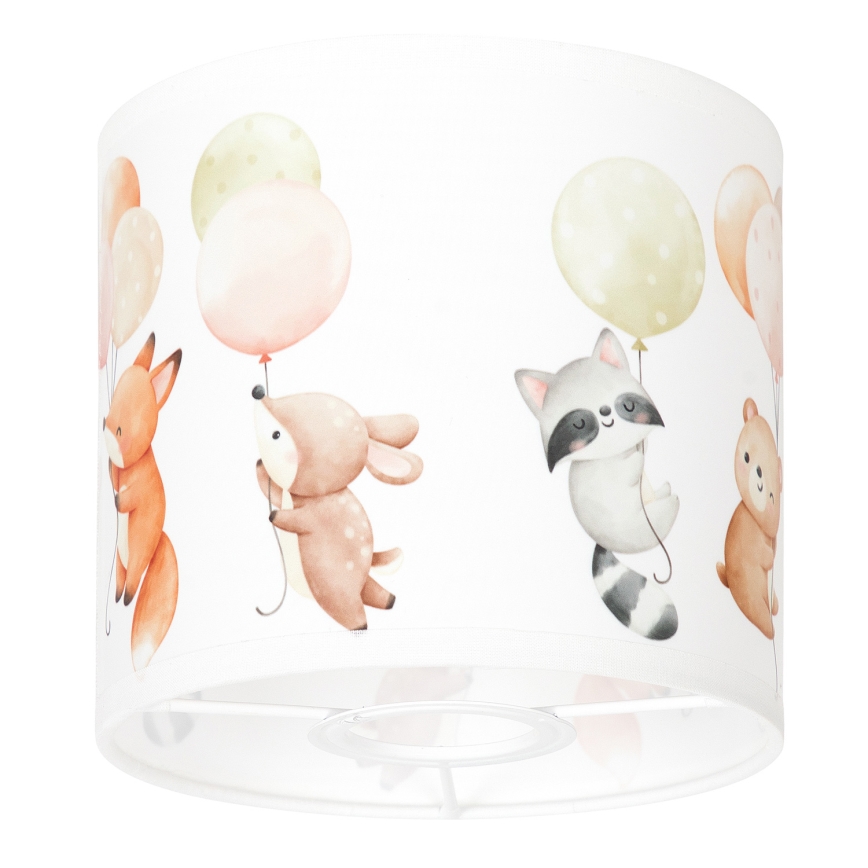 BRILAGI - BOBO Universal Lampshade for E27, Ø 15 cm, White/Animal Motifs