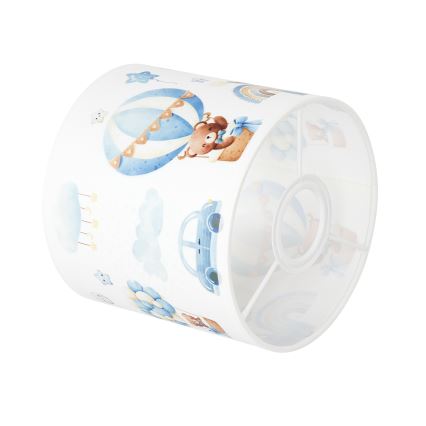 BRILAGI - BOBO Universal Lampshade for E27, Ø 15 cm, White/Blue/Bear Print