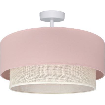 Brilagi - BOHO BOBO LED Flush-Mount Chandelier 1xE27/10W/230V, Ø 40 cm, Pink/Cream