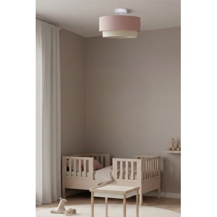 Brilagi - BOHO BOBO LED Flush-Mount Chandelier 1xE27/10W/230V, Ø 40 cm, Pink/Cream