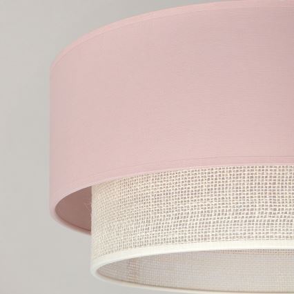 Brilagi - BOHO BOBO LED Flush-Mount Chandelier 1xE27/10W/230V, Ø 40 cm, Pink/Cream