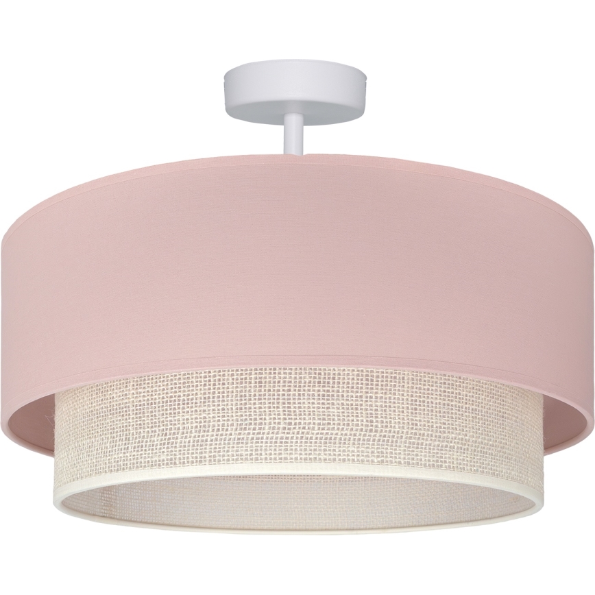 Brilagi - BOHO BOBO LED Flush-Mount Chandelier 1xE27/60W/230V, Ø 40 cm, Pink/Cream