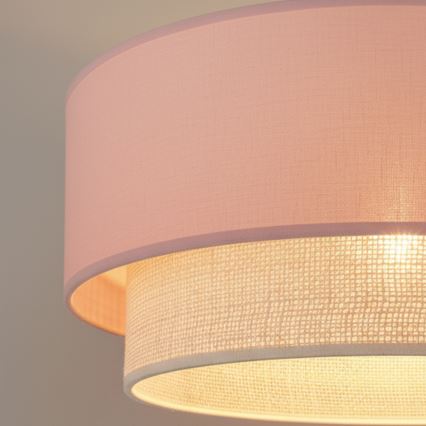 Brilagi - BOHO BOBO LED Flush-Mount Chandelier 1xE27/60W/230V, Ø 40 cm, Pink/Cream
