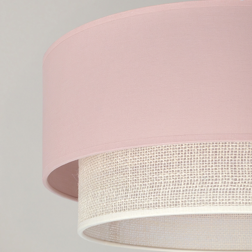 Brilagi - BOHO BOBO LED Flush-Mount Chandelier 1xE27/60W/230V, Ø 40 cm, Pink/Cream
