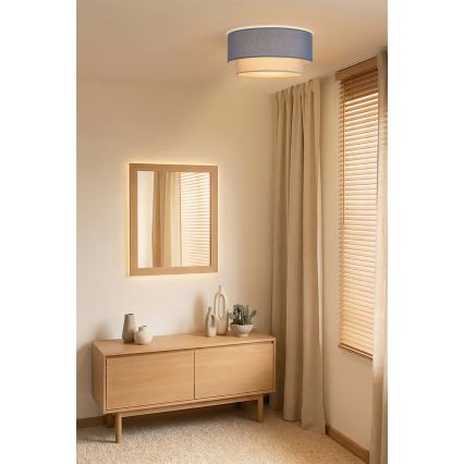 Brilagi - BOHO ECO LED Ceiling Light 1xE27/10W/230V Ø 40 cm blue/cream