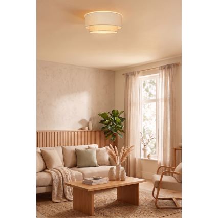 Brilagi - BOHO ECO LED Ceiling Light 1xE27/10W/230V Ø 40 cm cream