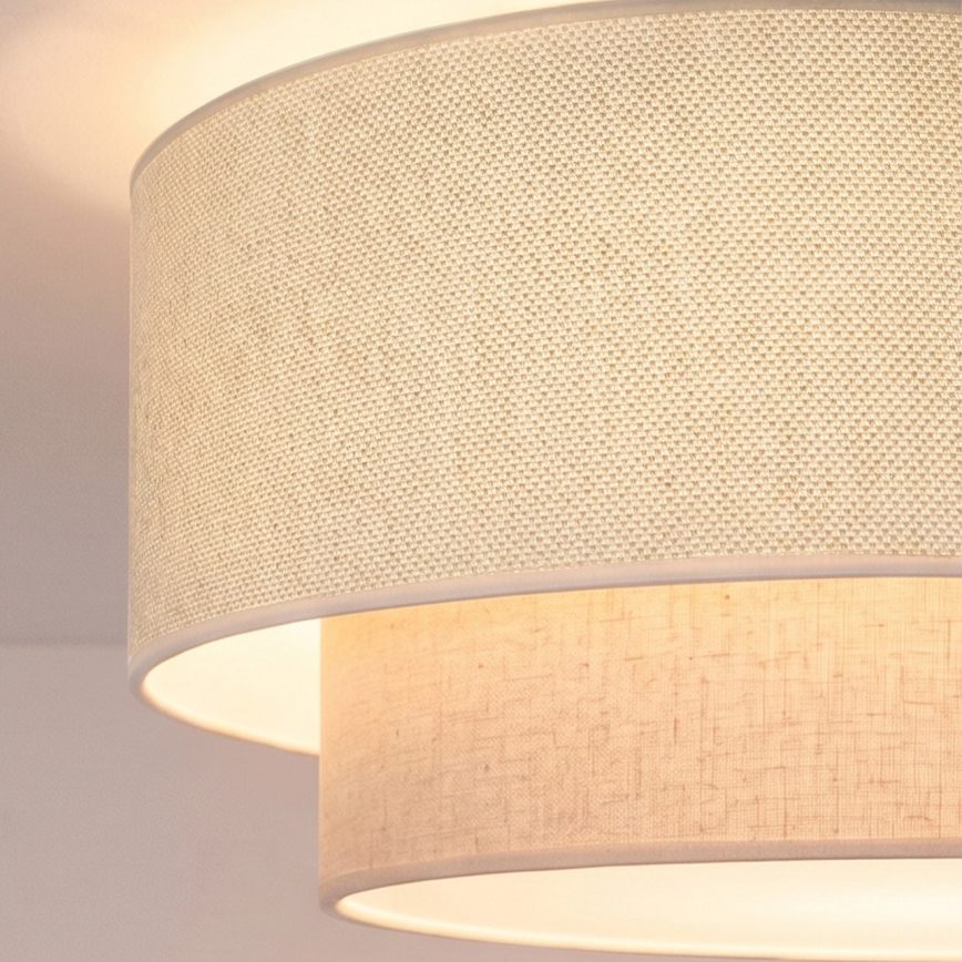 Brilagi - BOHO ECO LED Cord Pendant Light 1xE27/10W/230V Ø 40 cm Cream