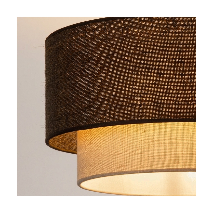 Brilagi - BOHO ECO LED Flush-Mount Ceiling Light 1xE27/10W/230V Ø 40 cm Brown/Cream