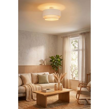 Brilagi - BOHO ECO LED Flush-Mount Chandelier 1xE27/10W/230V Ø 40 cm, Cream