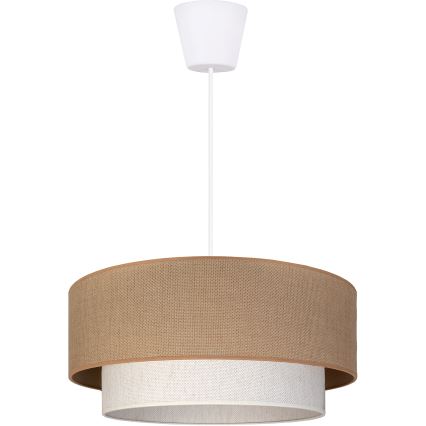 Brilagi - BOHO ECO LED pendant lamp on cable 1xE27/10W/230V, Ø 40 cm, beige/cream