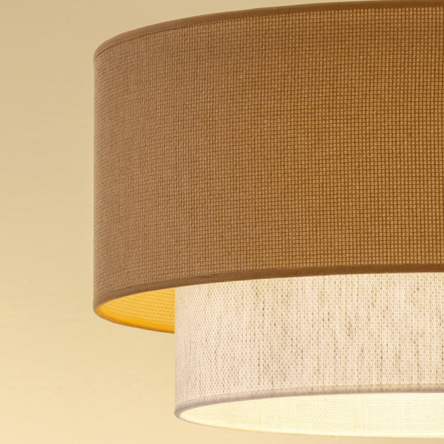 Brilagi - BOHO ECO LED pendant lamp on cable 1xE27/10W/230V, Ø 40 cm, beige/cream