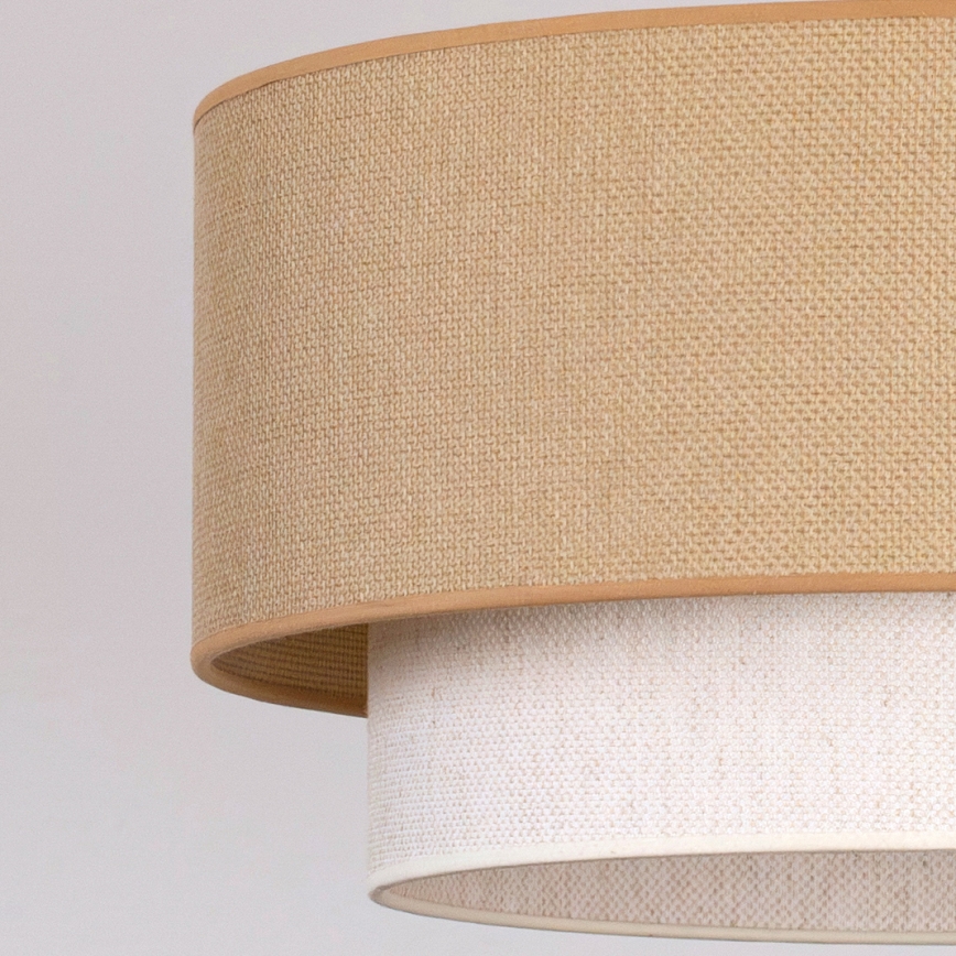Brilagi - BOHO ECO LED pendant lamp on cable 1xE27/10W/230V, Ø 40 cm, beige/cream