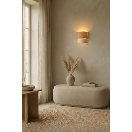 Brilagi - BOHO ECO LED Wall Light 1xE27/10W/230V beige/cream