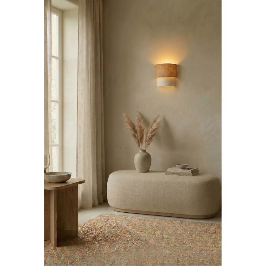 Brilagi - BOHO ECO LED Wall Light 1xE27/10W/230V beige/cream