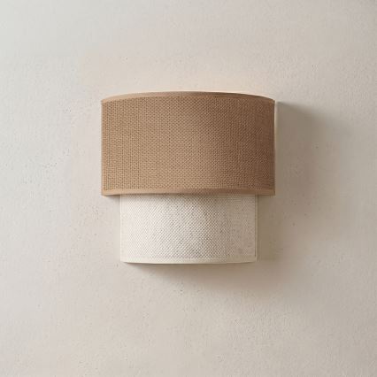 Brilagi - BOHO ECO LED Wall Light 1xE27/10W/230V beige/cream
