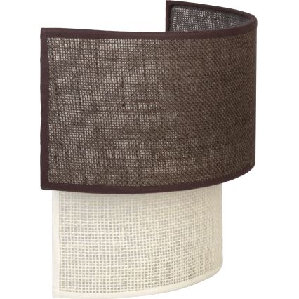 Brilagi - BOHO ECO LED Wall Light 1xE27/10W/230V Brown/Cream