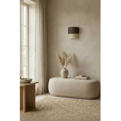 Brilagi - BOHO ECO LED Wall Light 1xE27/10W/230V Brown/Cream