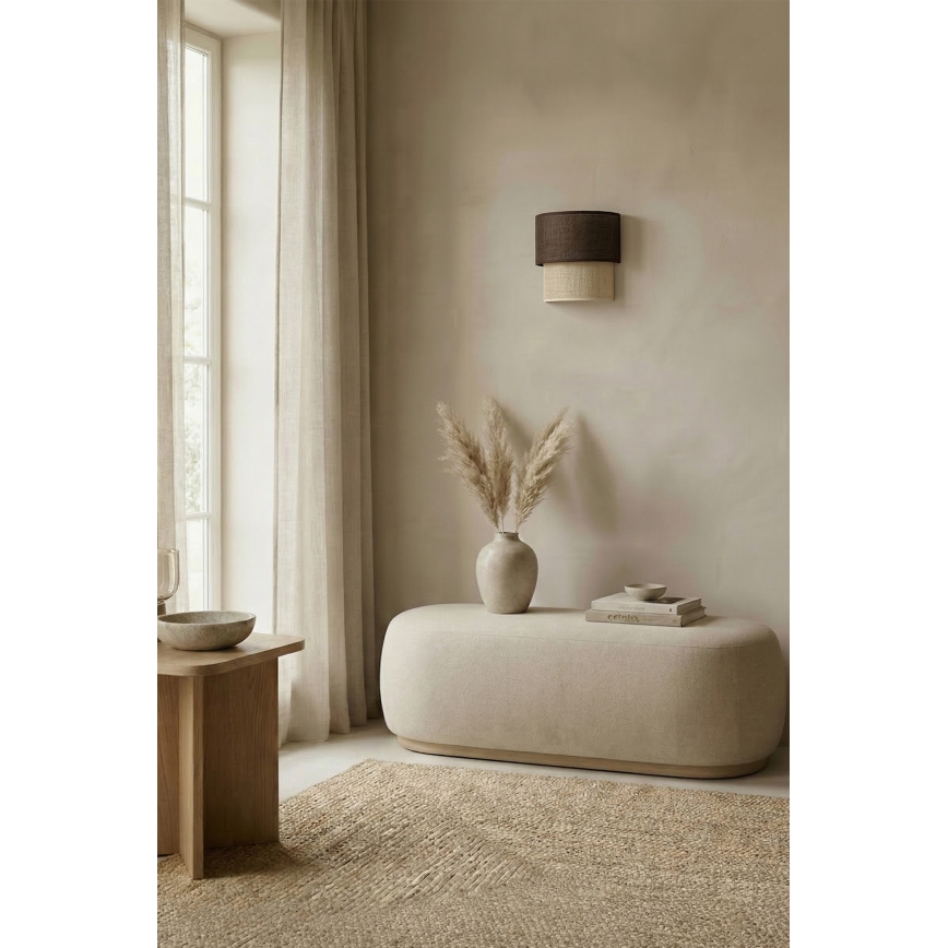 Brilagi - BOHO ECO LED Wall Light 1xE27/10W/230V Brown/Cream