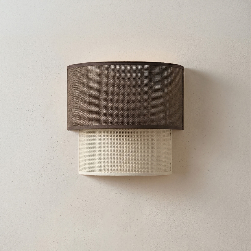 Brilagi - BOHO ECO LED Wall Light 1xE27/10W/230V Brown/Cream
