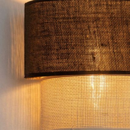 Brilagi - BOHO ECO LED Wall Light 1xE27/10W/230V Brown/Cream