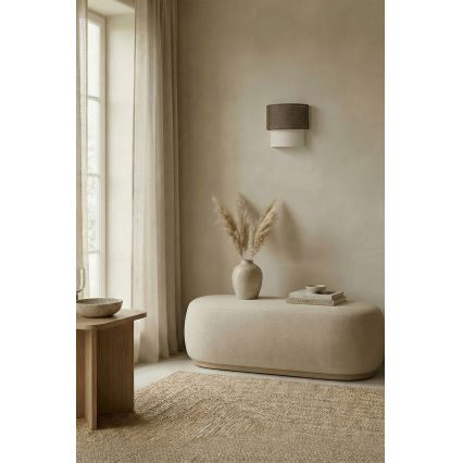 Brilagi - BOHO ECO LED Wall Light 1xE27/10W/230V Brown/Cream