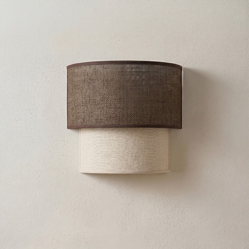 Brilagi - BOHO ECO LED Wall Light 1xE27/10W/230V Brown/Cream