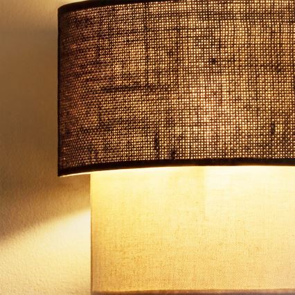 Brilagi - BOHO ECO LED Wall Light 1xE27/10W/230V Brown/Cream
