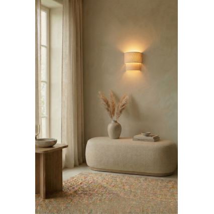 Brilagi - BOHO ECO LED Wall Light 1xE27/10W/230V cream