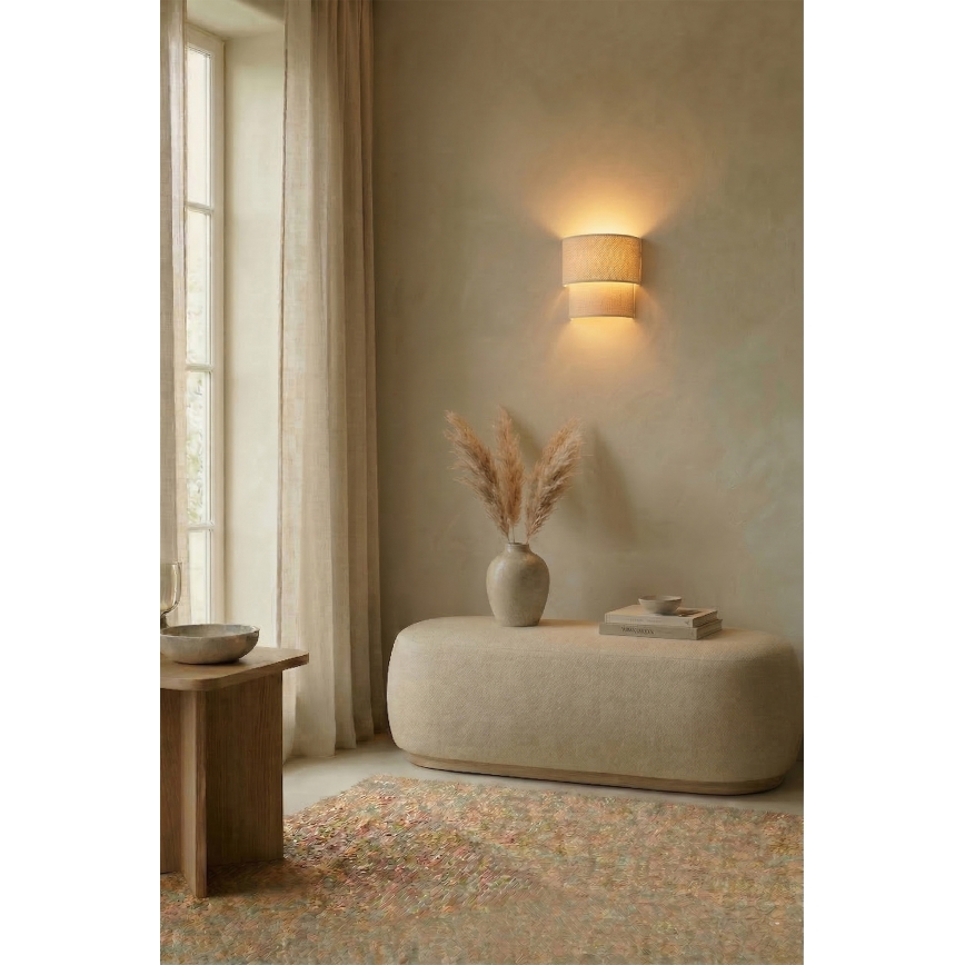 Brilagi - BOHO ECO LED Wall Light 1xE27/10W/230V cream