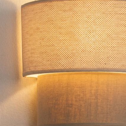 Brilagi - BOHO ECO LED Wall Light 1xE27/10W/230V cream