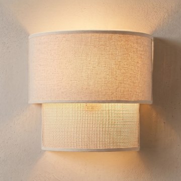 Brilagi - BOHO ECO LED Wall Sconce 1xE27/10W/230V Cream