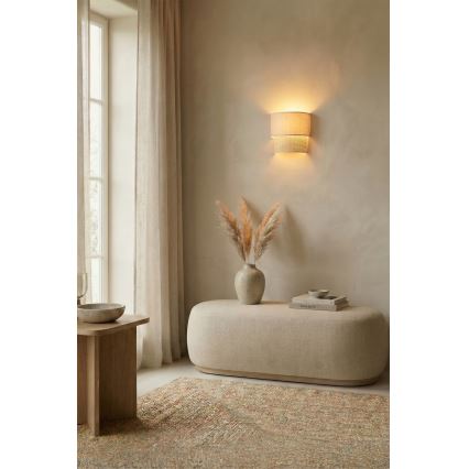 Brilagi - BOHO ECO LED Wall Sconce 1xE27/10W/230V Cream