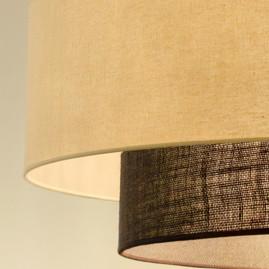 Brilagi - BOHO STYLE LED Cable Pendant 3xE27/15W/230V Ø 80 cm cream/brown