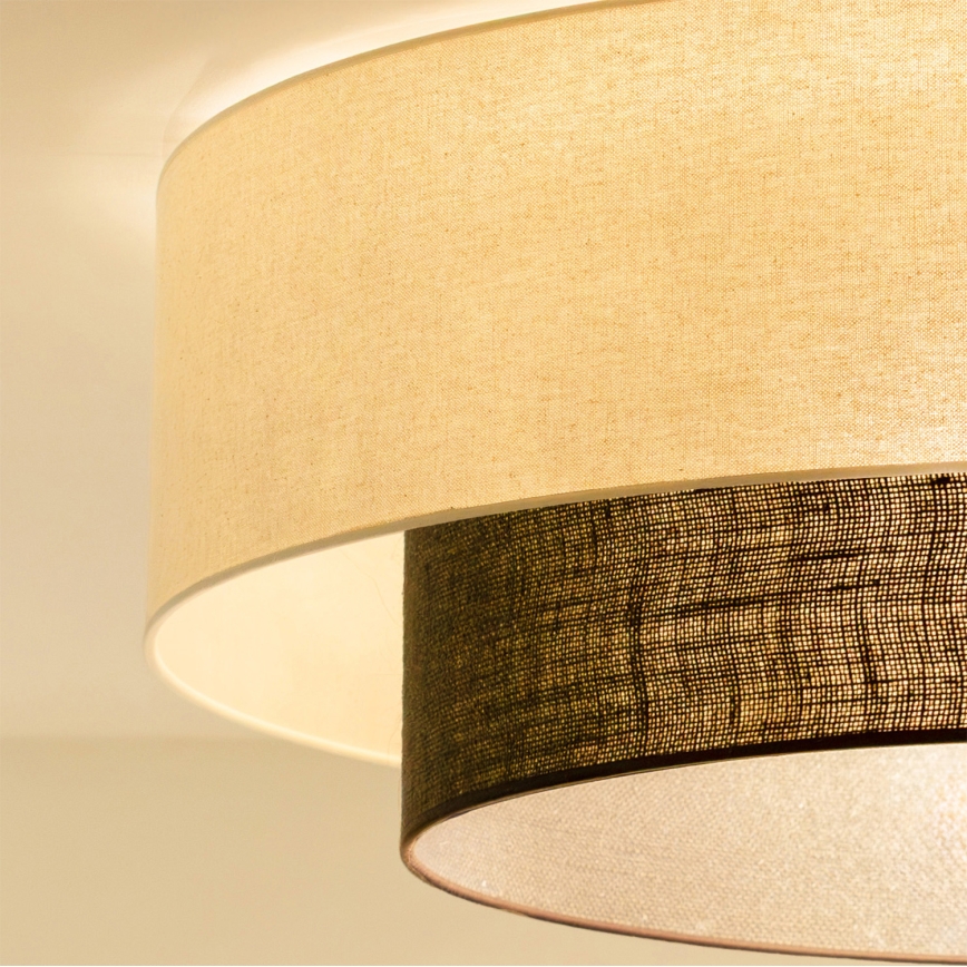 Brilagi - BOHO STYLE LED Ceiling Light 3xE27/15W/230V Ø 80 cm cream/brown