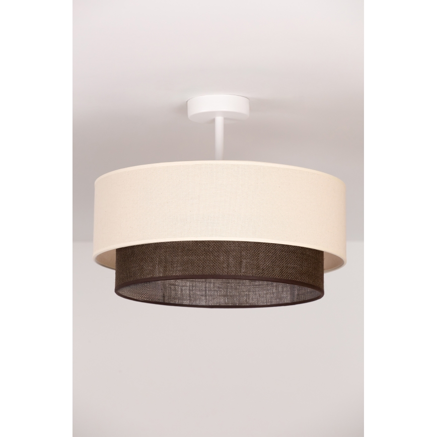 Brilagi - BOHO STYLE LED Surface-Mounted Chandelier 1xE27/15W/230V Ø 40 cm cream/brown